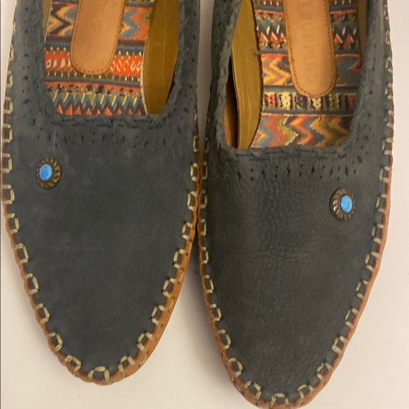 Hush Puppies Sundance Suede Slip on Moccasins Navy Size 7.5 - Picture 6 of 11